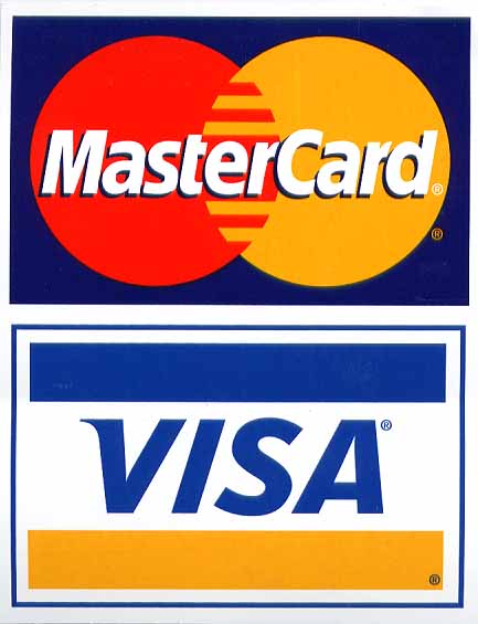 We accept Visa & MasterCard